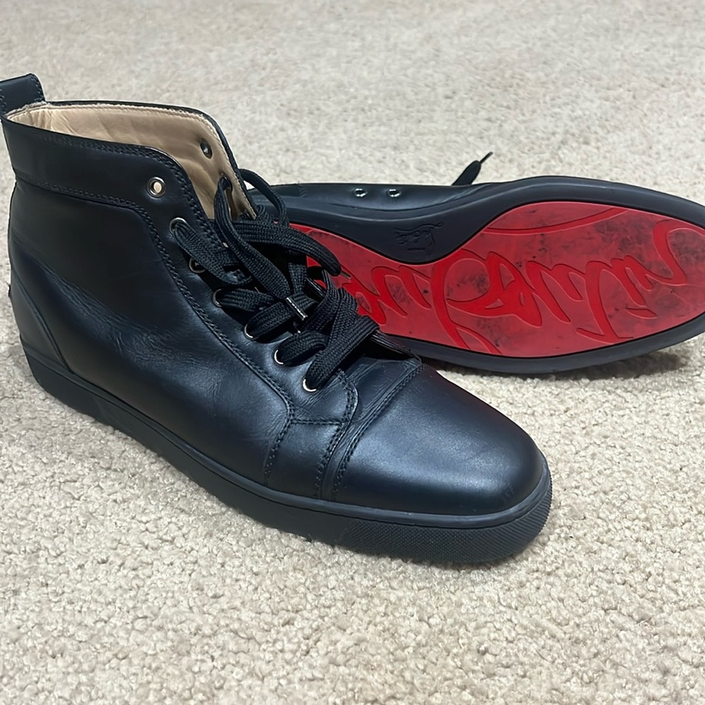 Men’s Christian Louboutin black flat sneakers